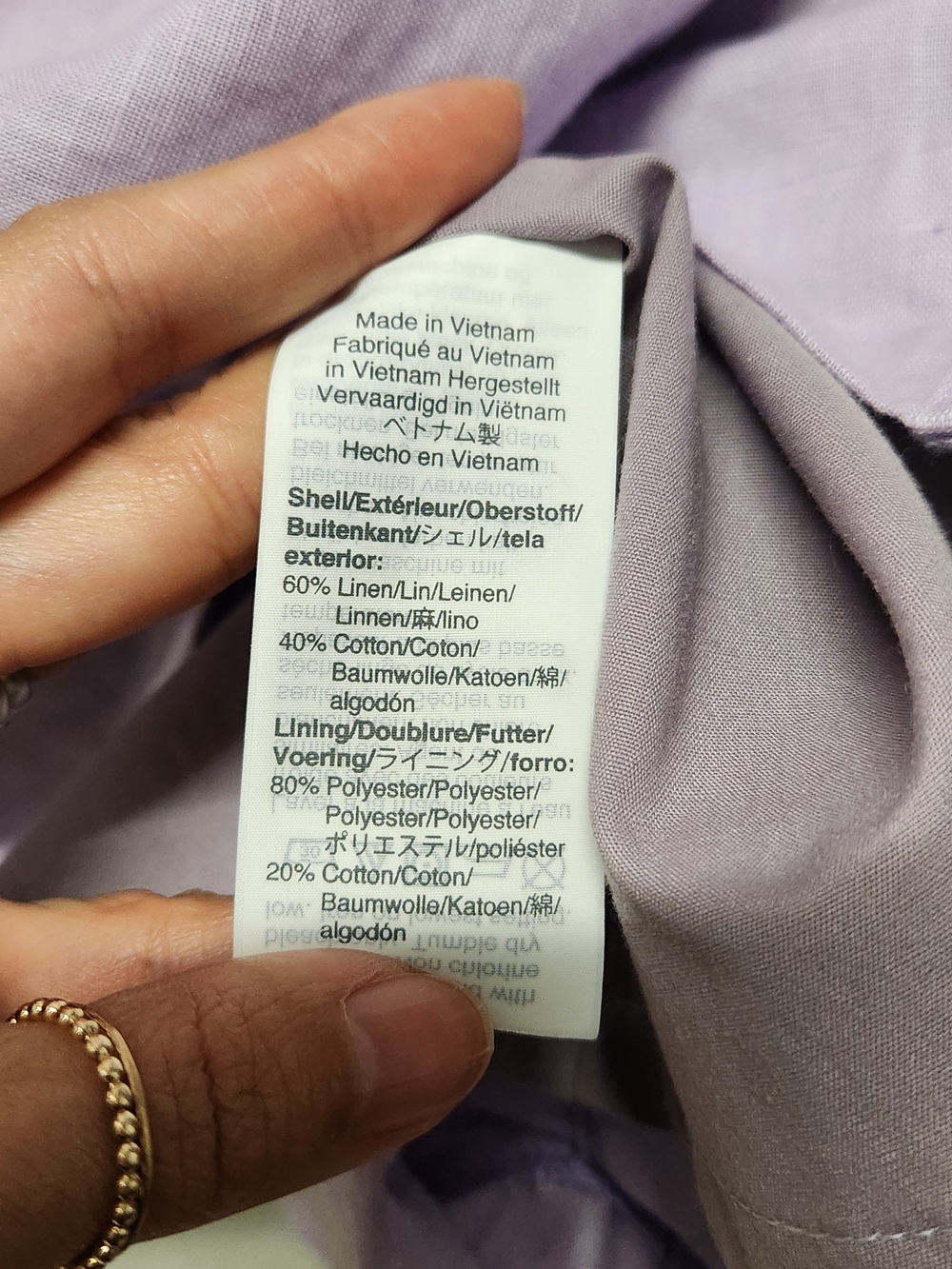 JCrew Lavender Cotton Linen Dress Size 00 - Picture 7 of 8